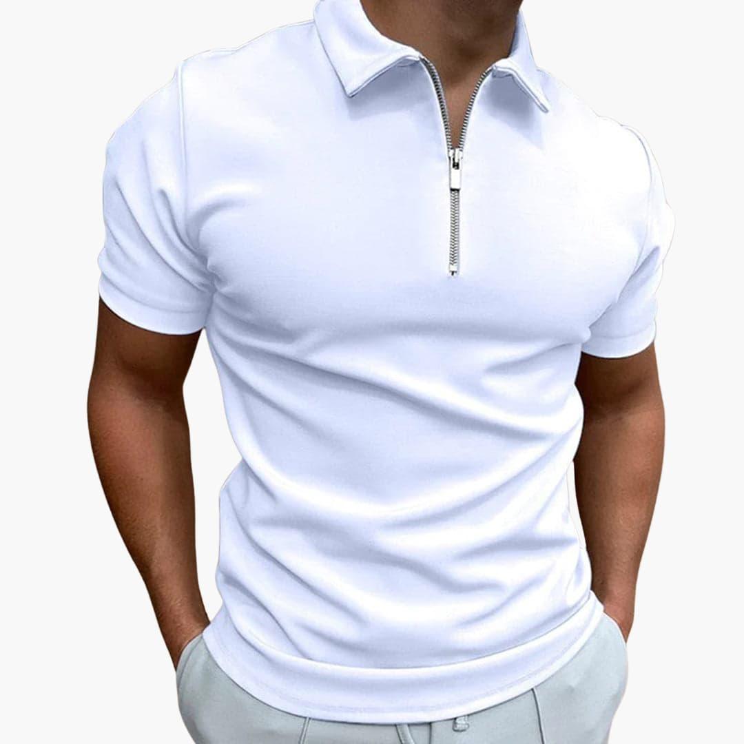 Stylish Zipper Polo Shirt for Men - MayfairMode