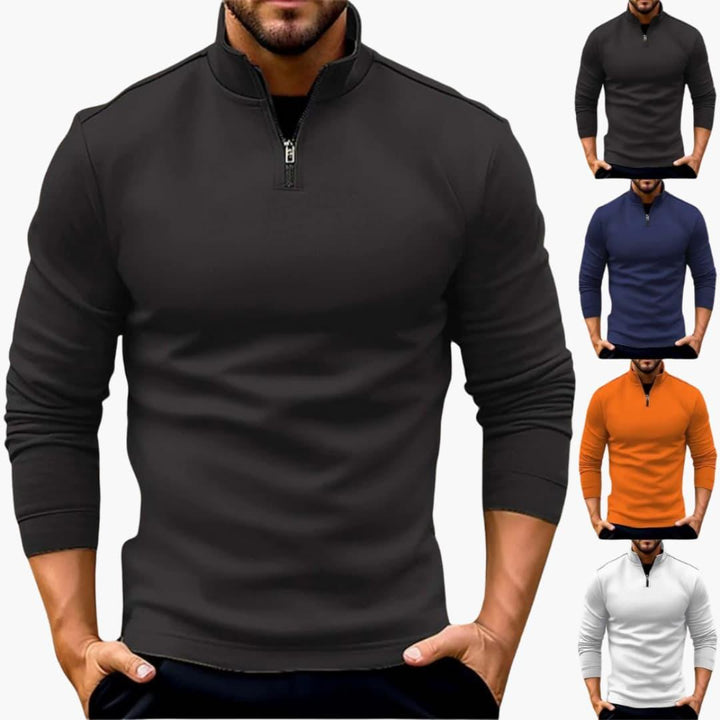 Stylish Half-Zip Sweater for Men - MayfairMode