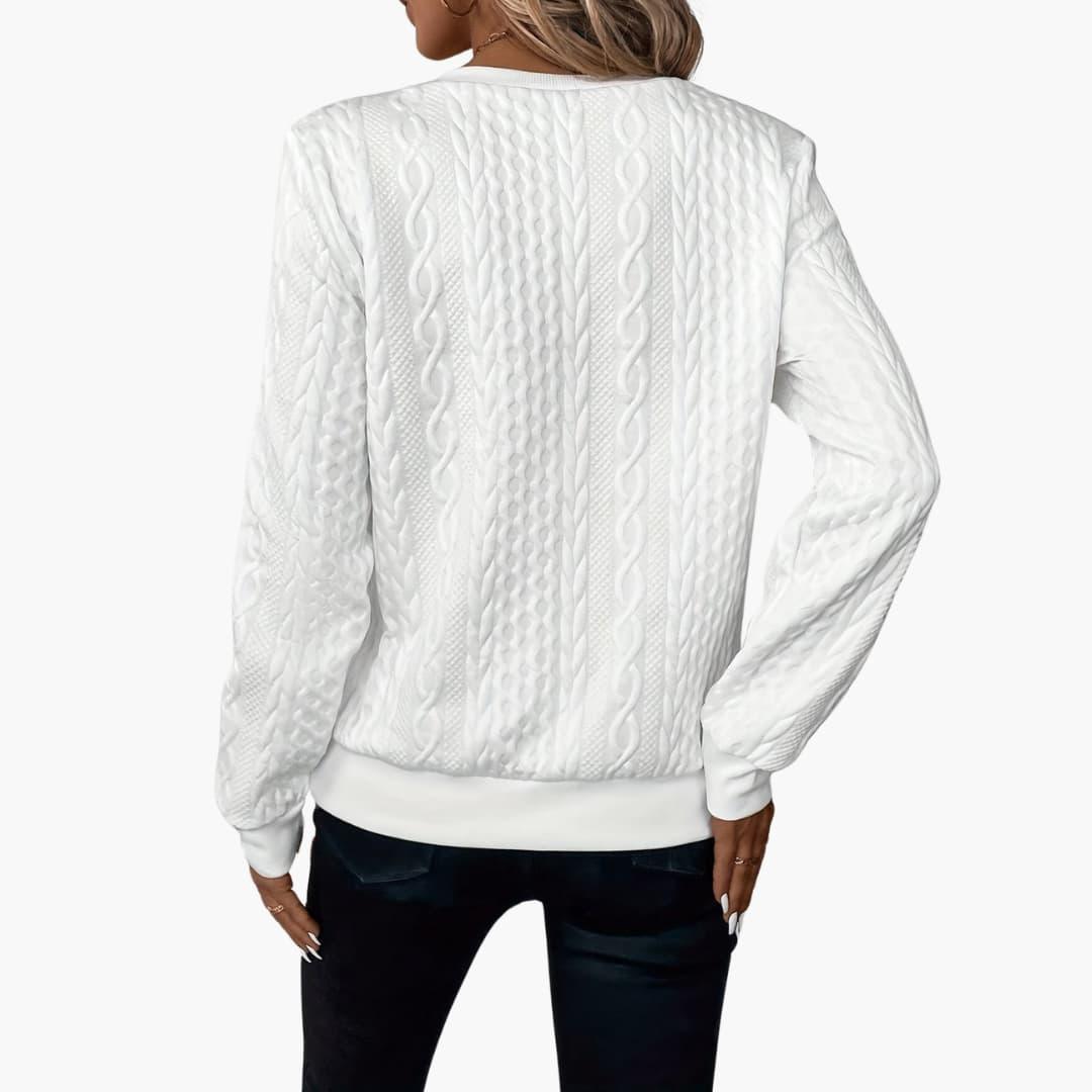 Stylish Knitted Sweater with Zipper for Women - MayfairMode