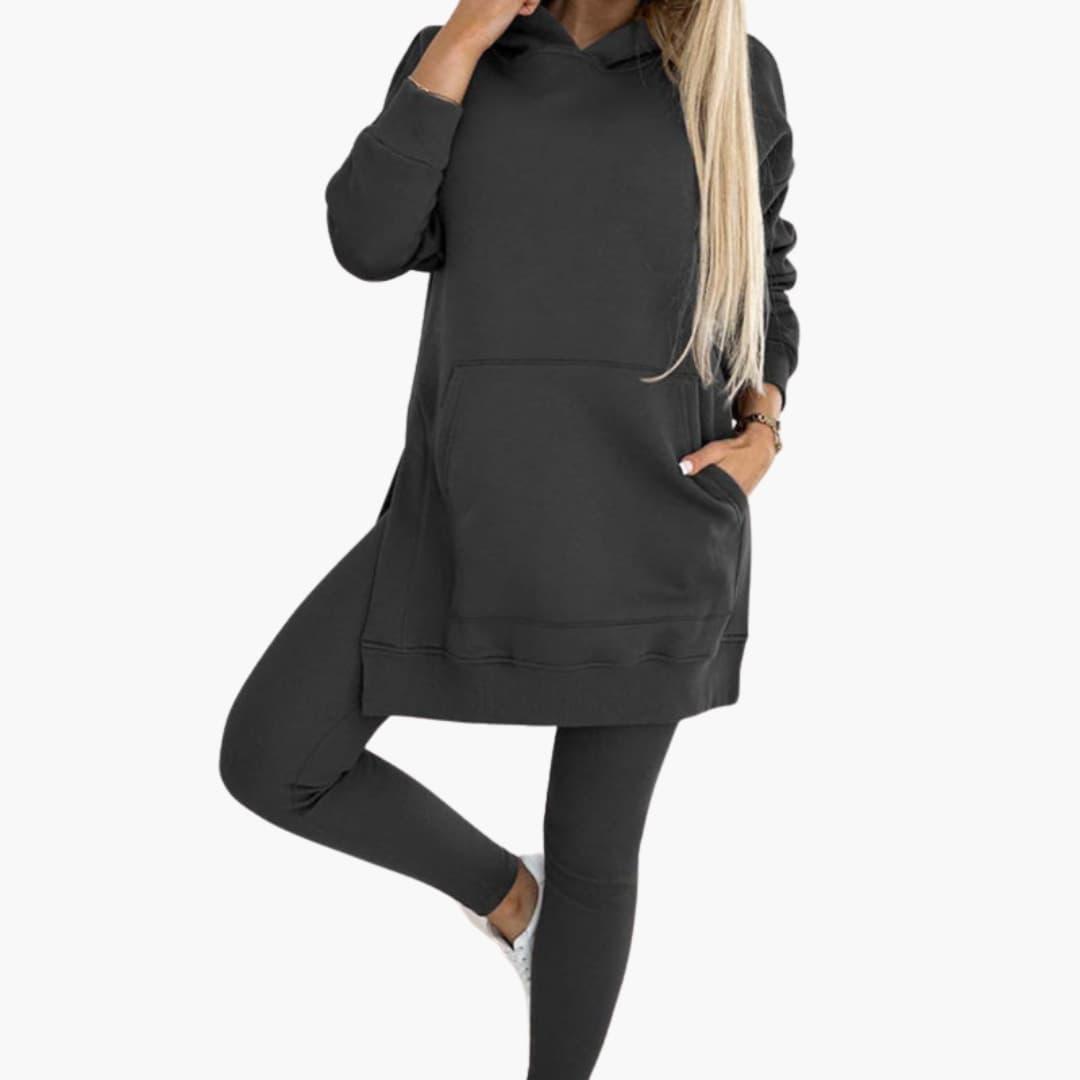 Comfortable 2-Piece Hoodie and Leggings Set for Women - MayfairMode