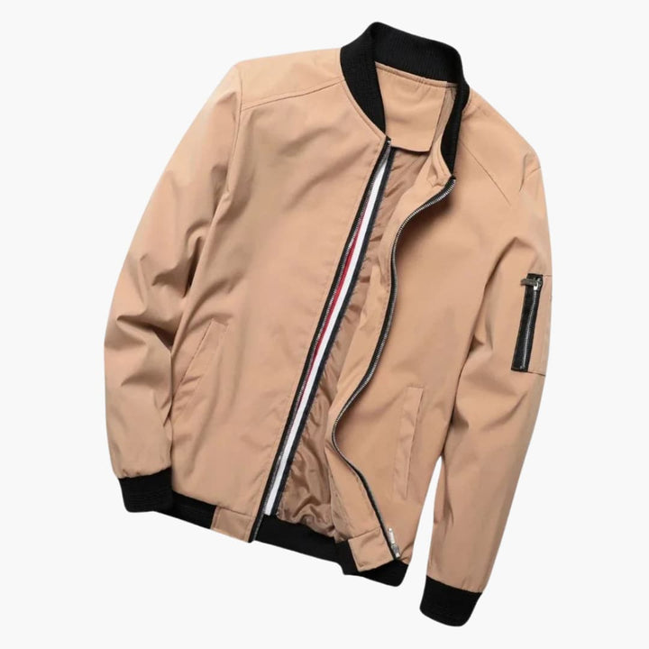 Zip-Up Bomber Jacket for Men - Classic Lightweight Design