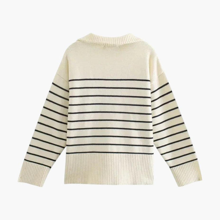 Comfortable Striped Knit Jumper for Women - MayfairMode