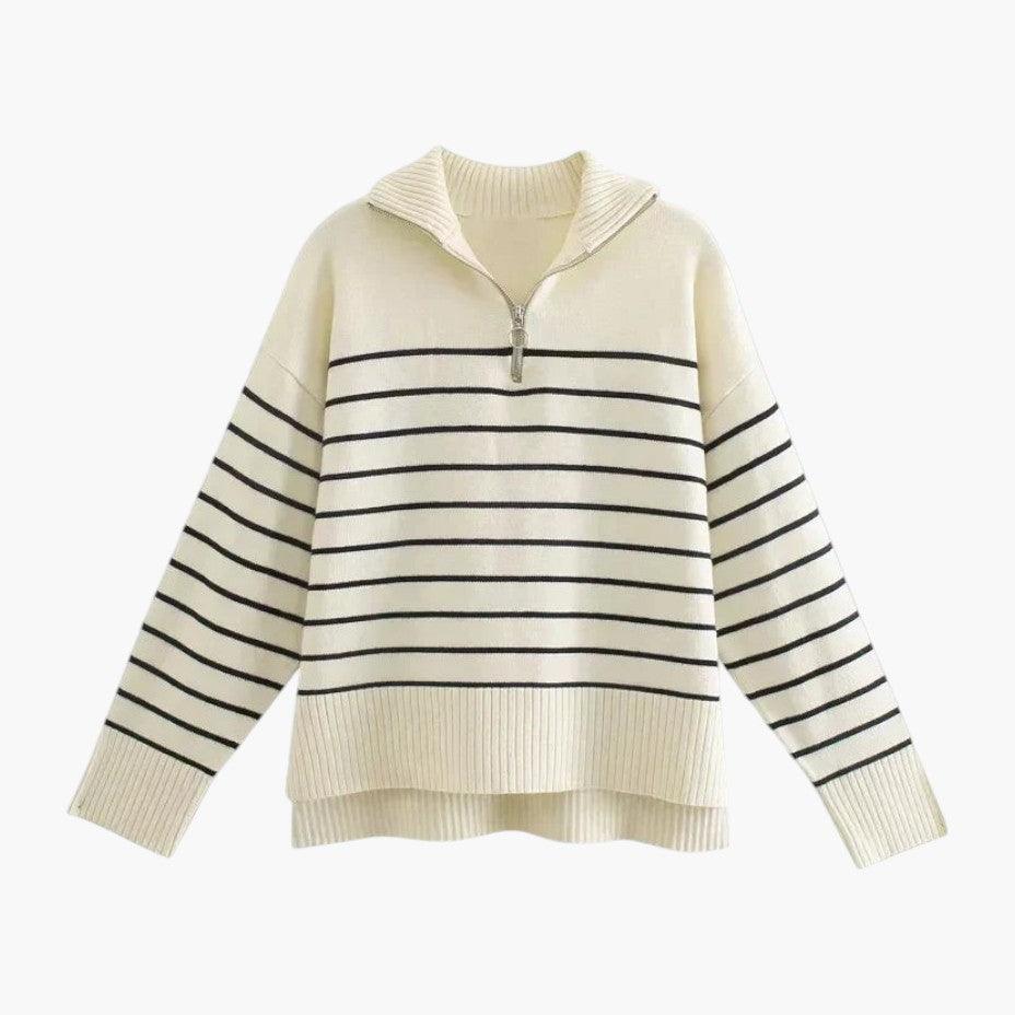 Comfortable Striped Knit Jumper for Women - MayfairMode