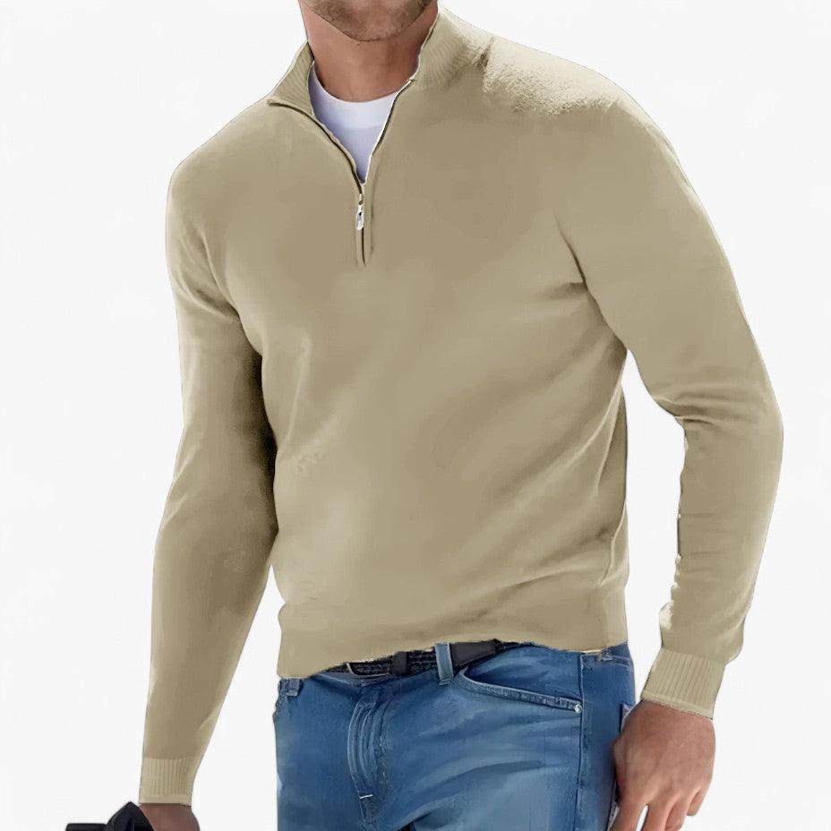 Versatile Half Zip Jumper for Men - MayfairMode