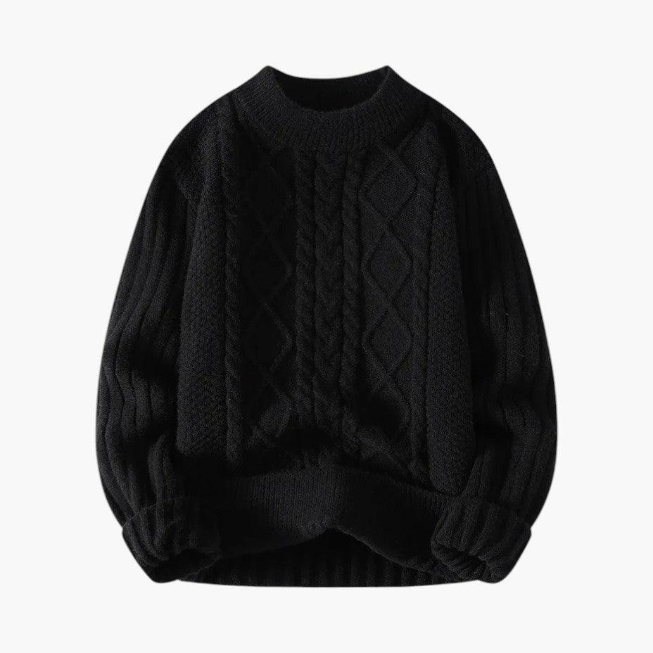 Retro-Inspired O-Neck Sweater for Men - MayfairMode