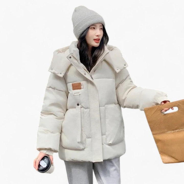 Stylish Padded Hooded Parka for Women - MayfairMode