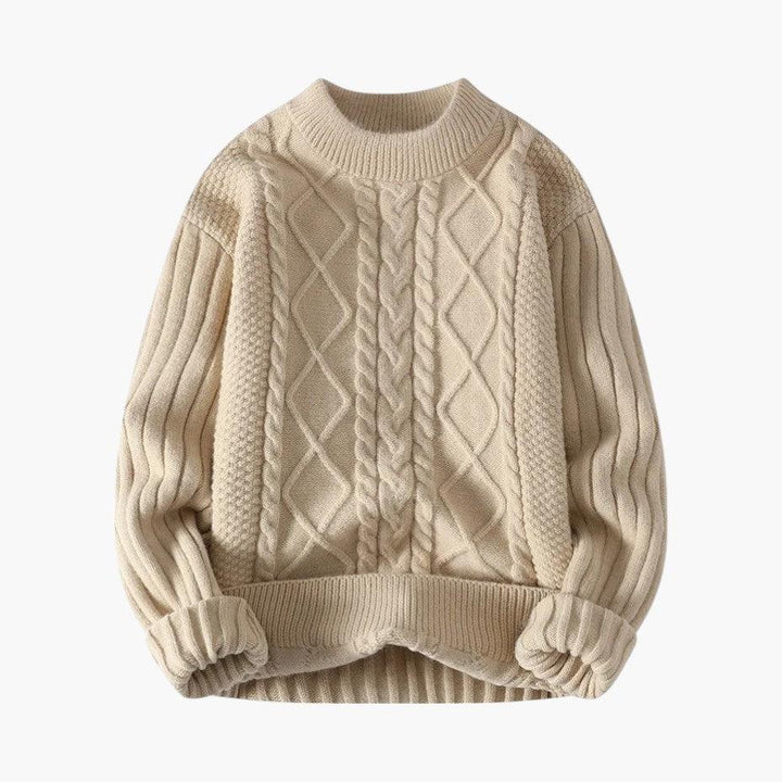 Retro-Inspired O-Neck Sweater for Men - MayfairMode