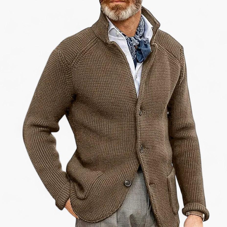 Stylish Retro Knitted Cardigan for Men - MayfairMode