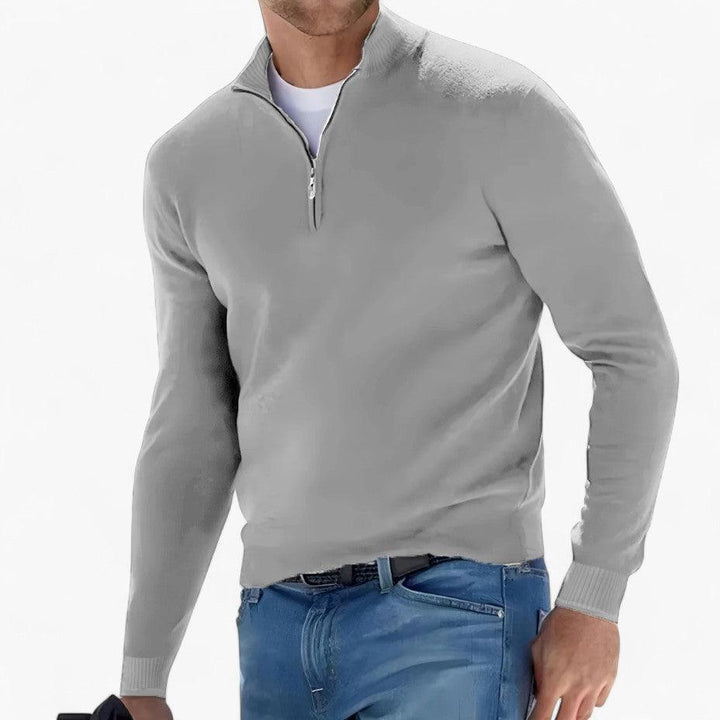 Versatile Half Zip Jumper for Men - MayfairMode