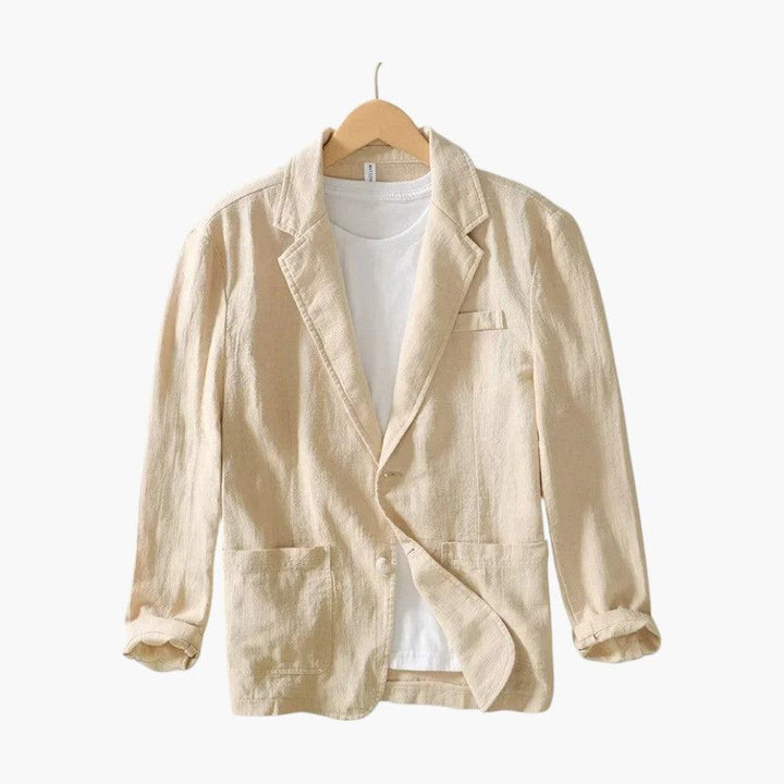 Stylish Linen Blend Spring Jacket for Men - MayfairMode