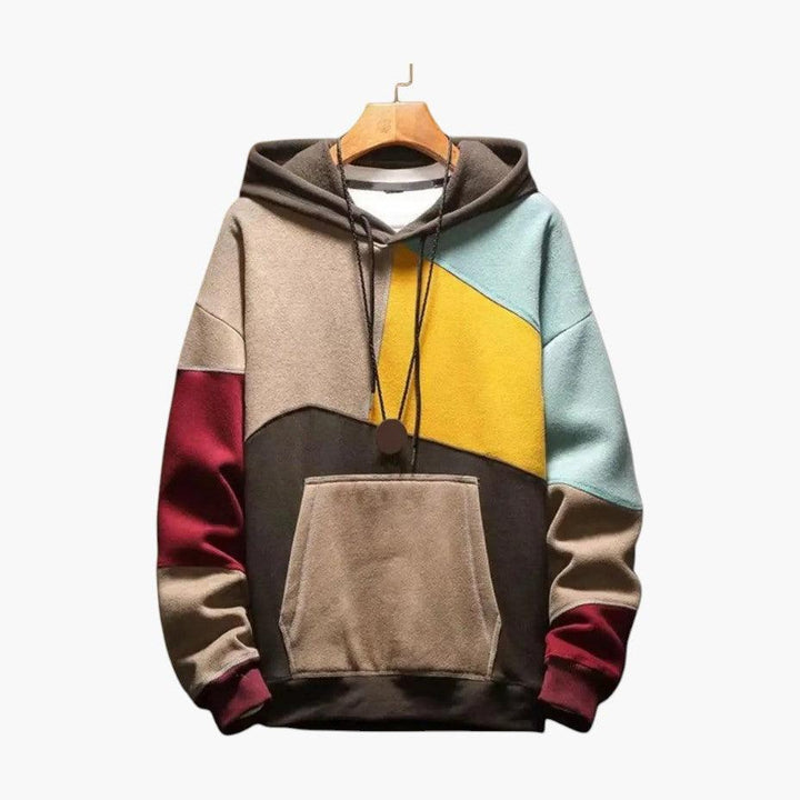 Bold Geometric Artistic Hoodie for Men - MayfairMode