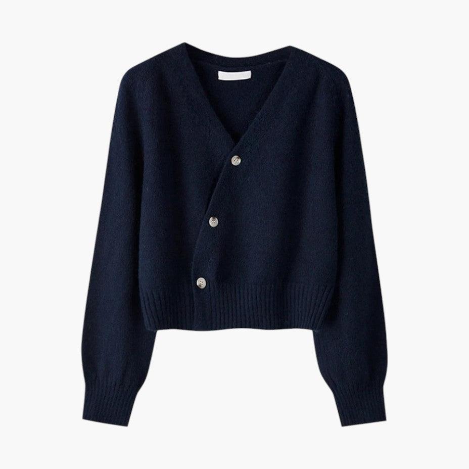 Premium Merino Wool Button Cardigan for Women - MayfairMode