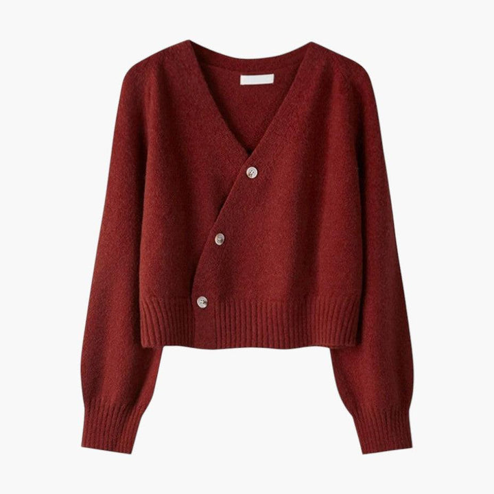 Premium Merino Wool Button Cardigan for Women - MayfairMode