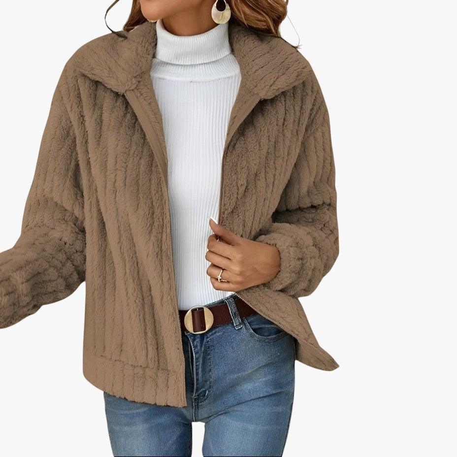 Soft Long Fleece Cardigan for Women - MayfairMode