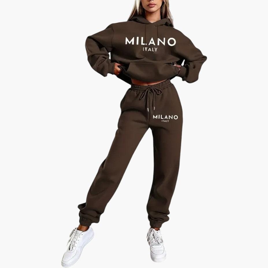 Comfortable Milano Hoodie and Joggers Set for Women - MayfairMode