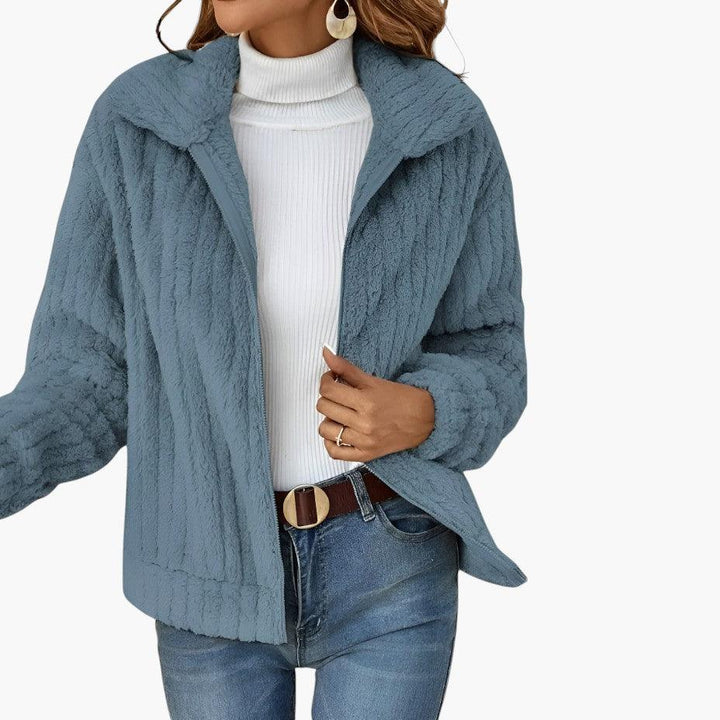 Soft Long Fleece Cardigan for Women - MayfairMode