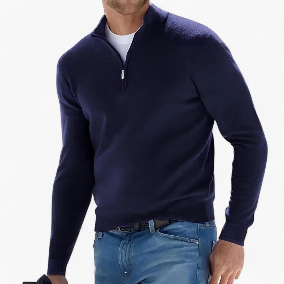 Versatile Half Zip Jumper for Men - MayfairMode