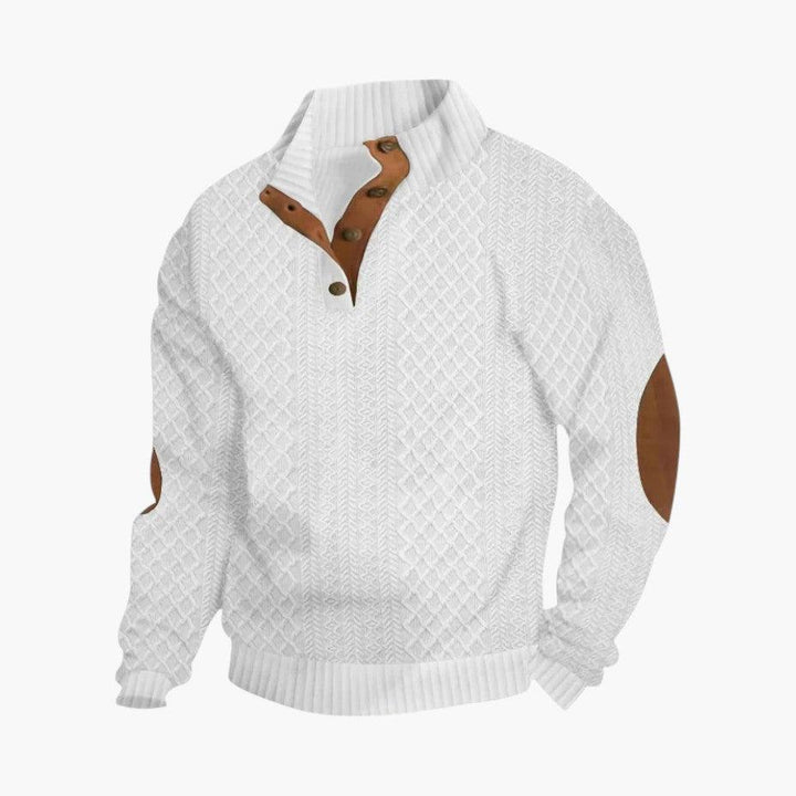 Stylish Buttoned Knit Sweater for Men - MayfairMode